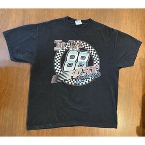 Vintage 90s NASCAR Racing T-Shirt Hanes Heavyweight 50/50 Car 88 Fast Lane Large